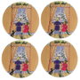 Hermia Set de 4 Salvamanteles Multicolor de 37 cm